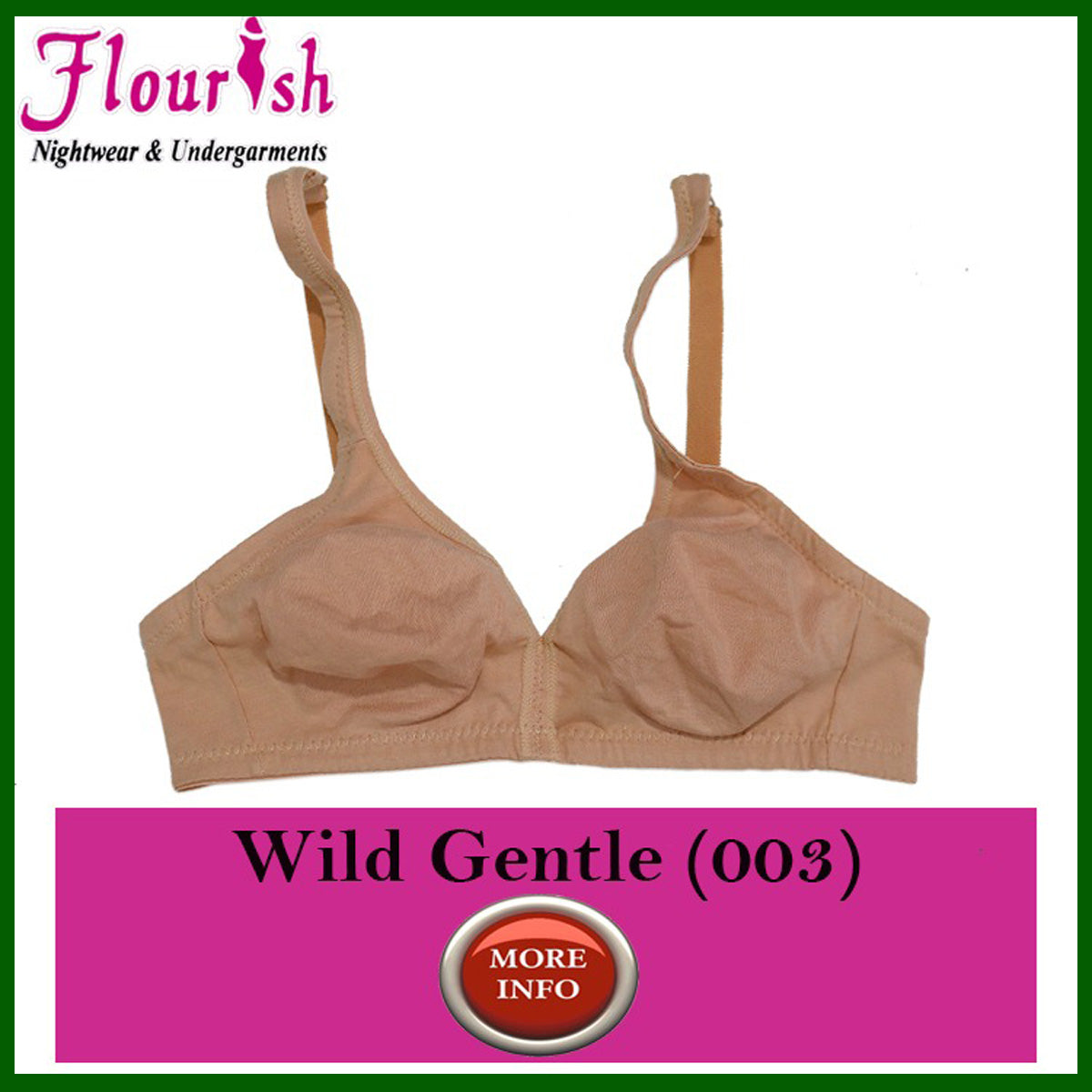 Wild Gentle 003 Non-Padded Soft Lycra Jersey Bra