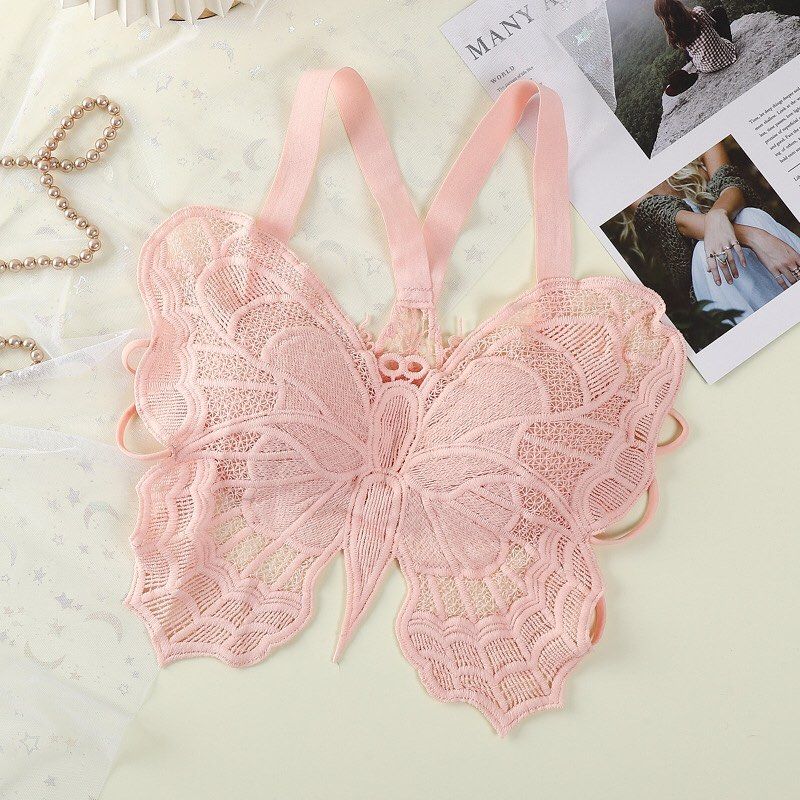 High Quality Backless Butterfly Lace Design Cross Back 556