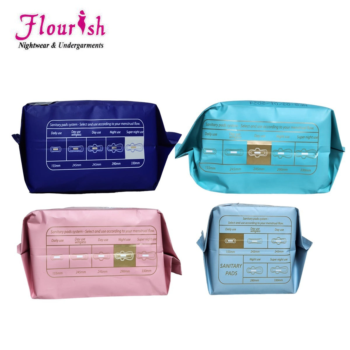 155mm WINGLESS DAILY USE PANTY LINERS SANITARY PADS FOR GIRLS & WOMEN 20 PCS