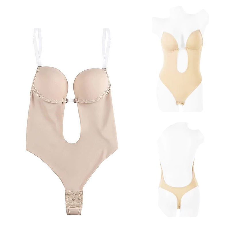 High Quality Adjustable Straps Full Body Shaper With Toilet Hole 8809