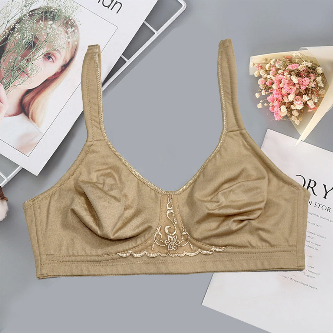 Non-padded Non Wired MINIMIZER Casual Plus Size Bra-61305