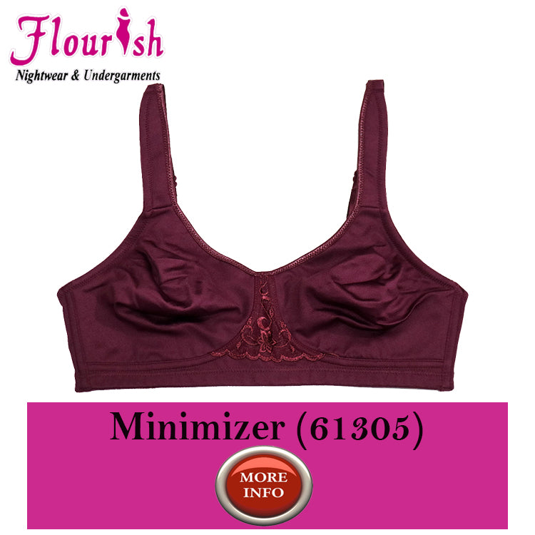 Non-padded Non Wired MINIMIZER Casual Plus Size Bra-61305