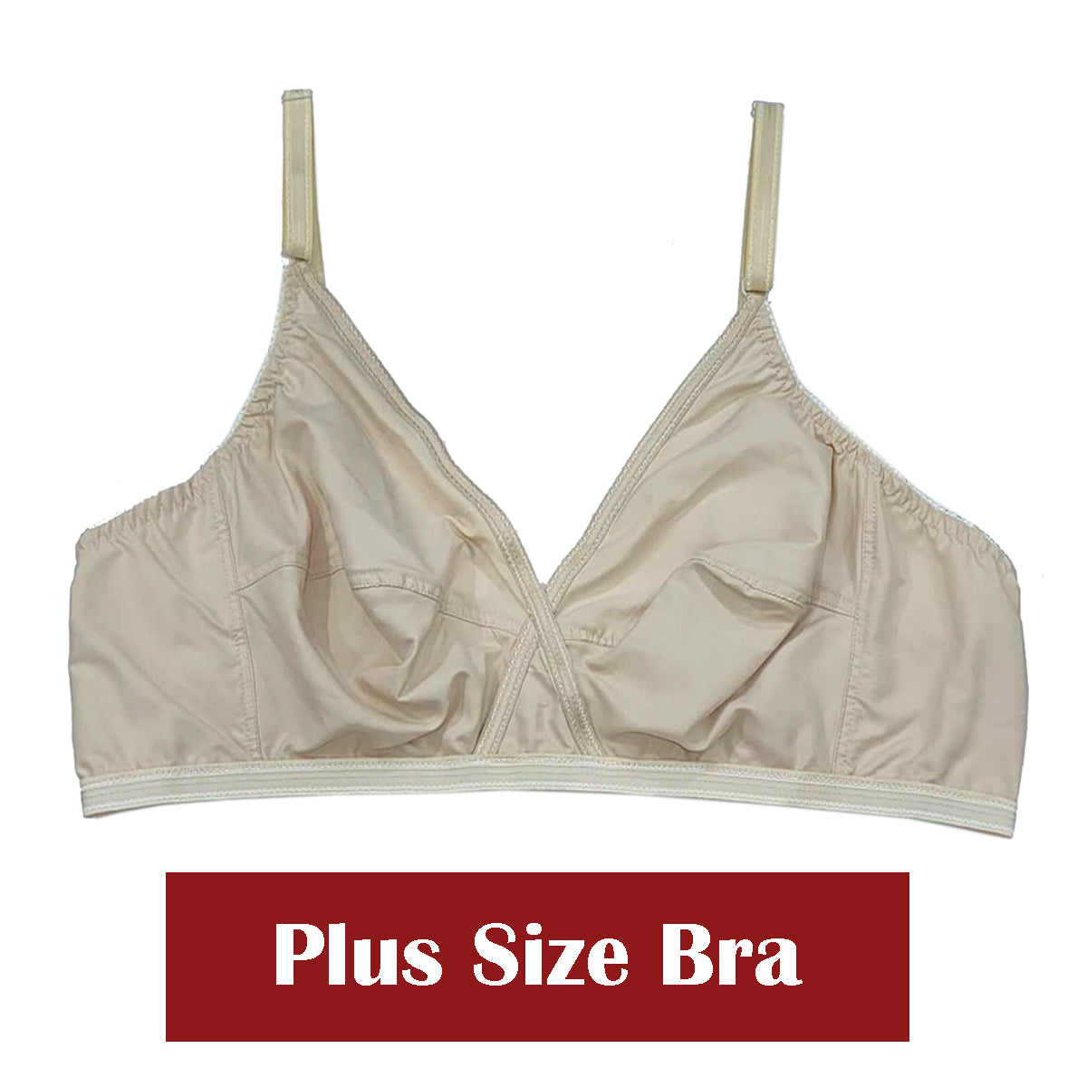 1 pcs Non Padded Soft Comfortable  Cotton  Plus Size Bra For Women