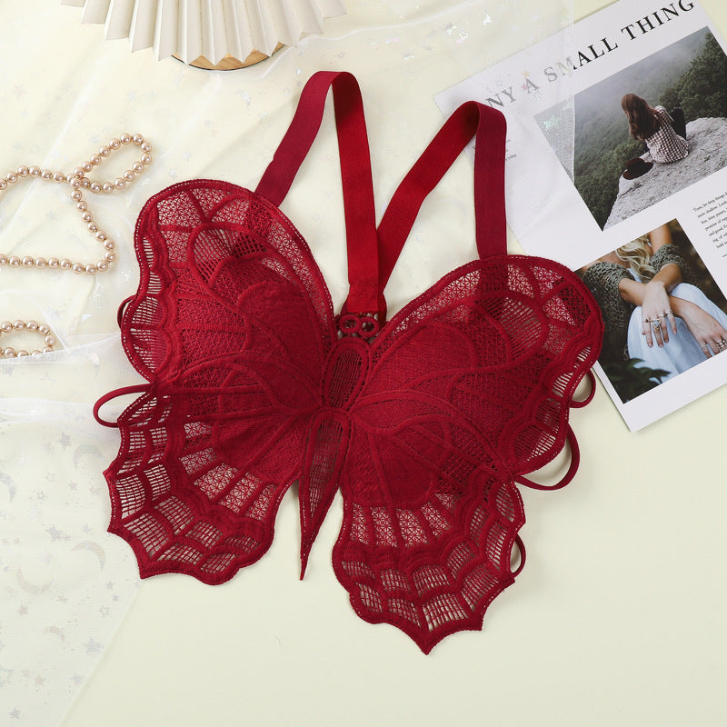 High Quality Backless Butterfly Lace Design Cross Back 556