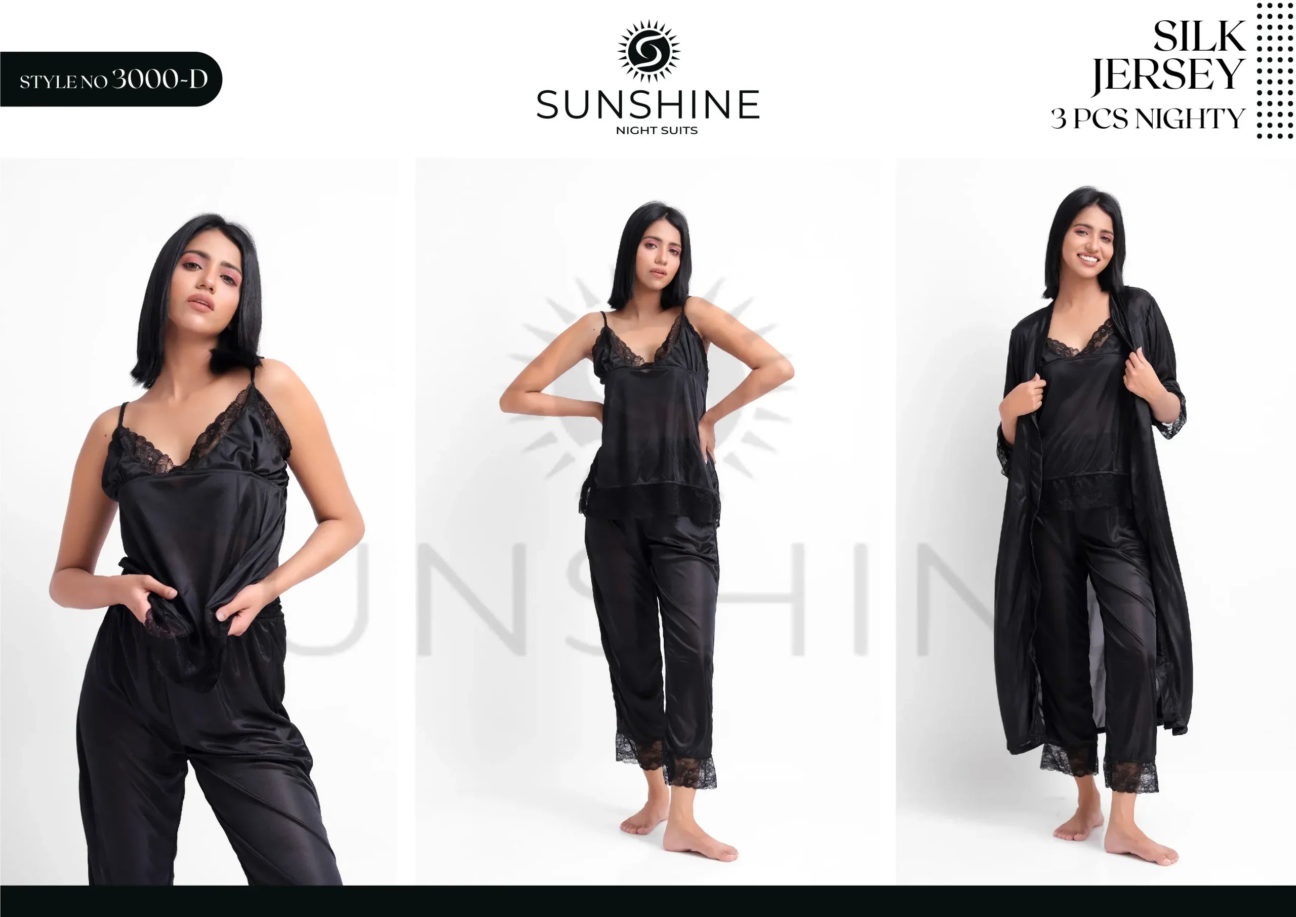 Black Silk Nighty 3000-D