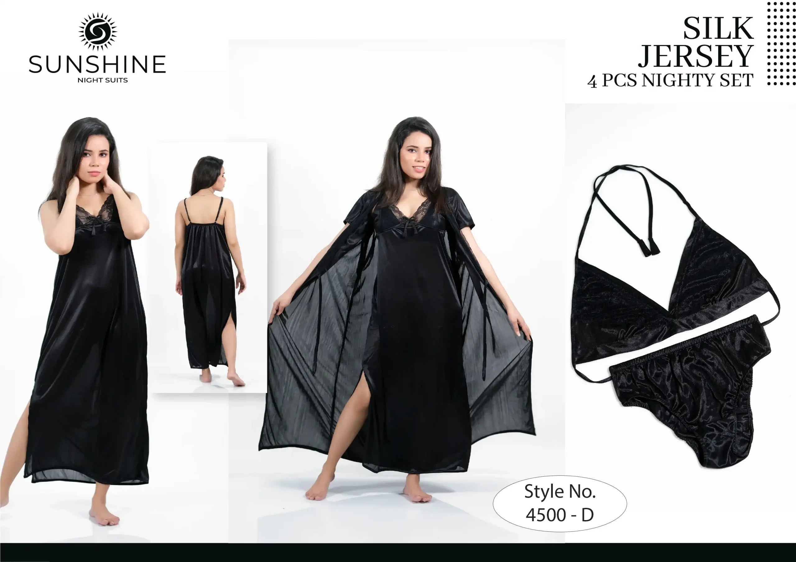 Black Silk Nighty 4500-D