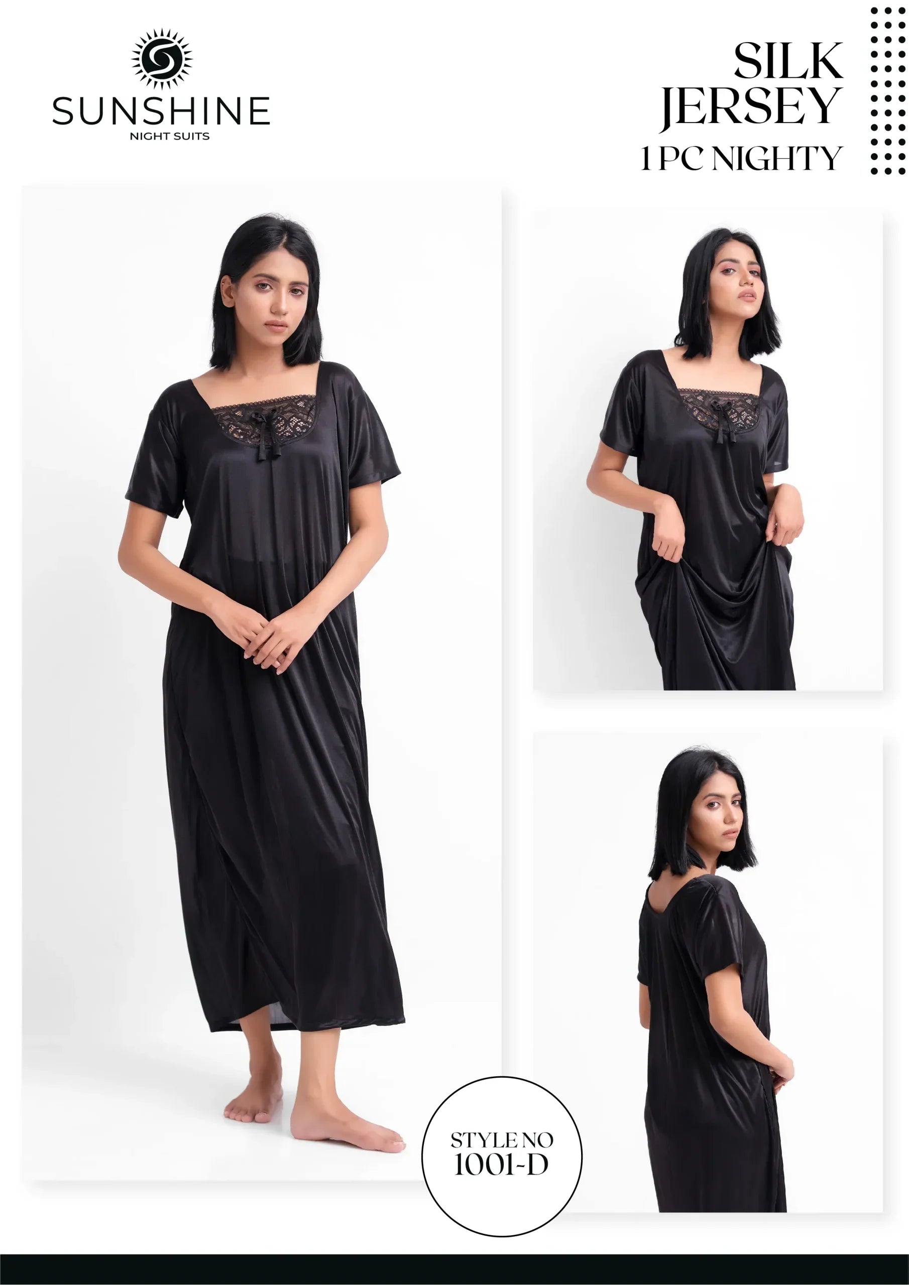 Black Silk Nighty 1001