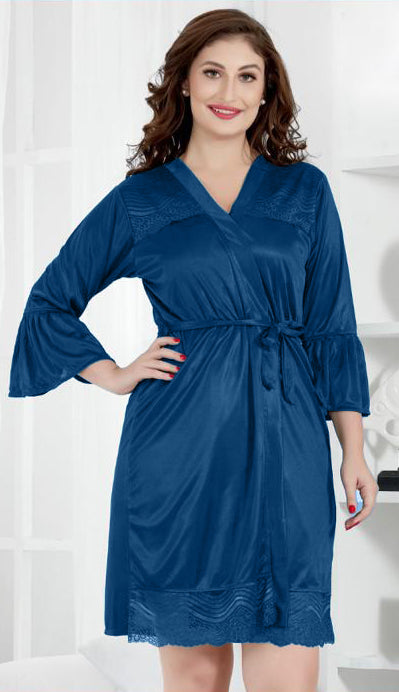 Blue Silk Bridal Nighty 2001-C