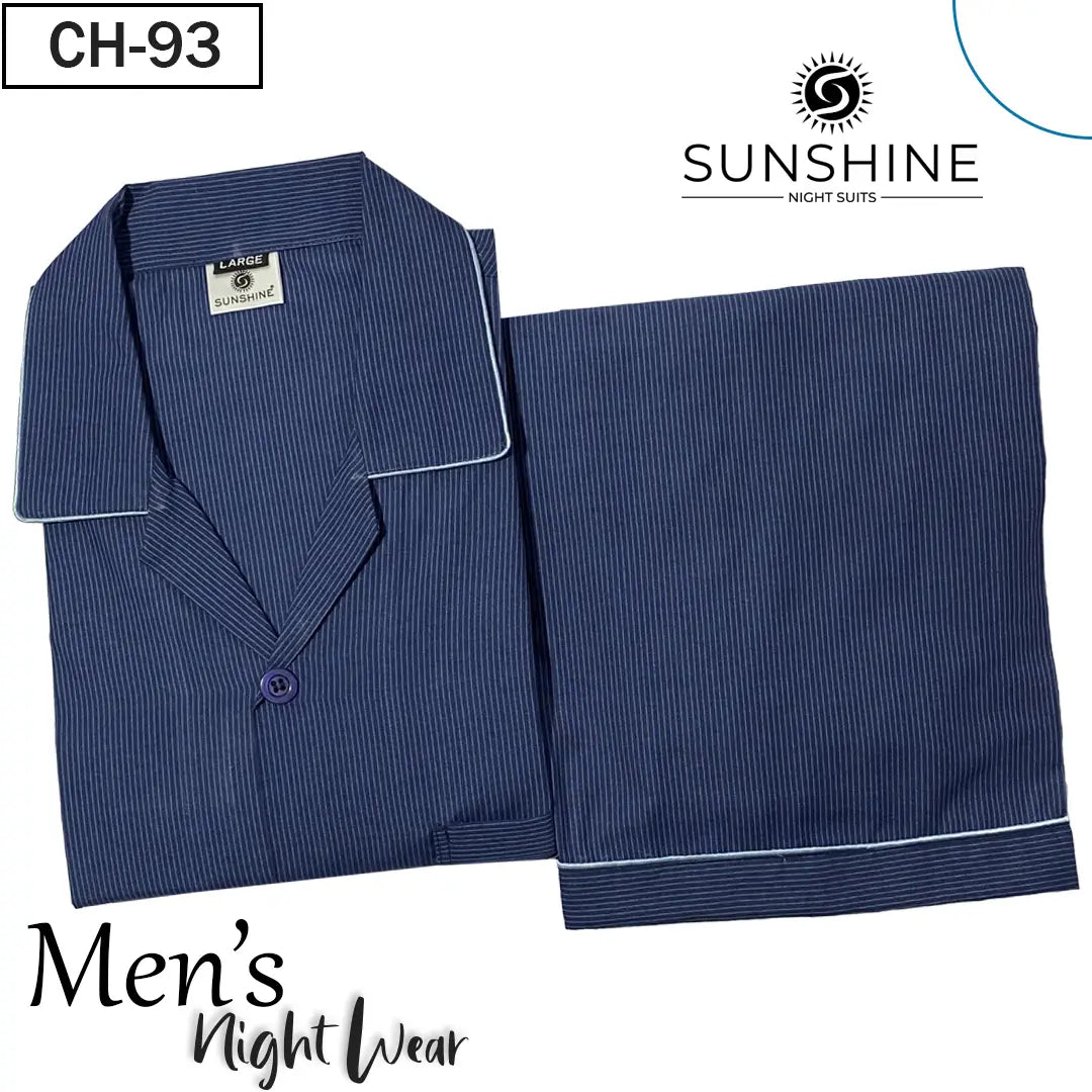 Royal Blue Stripe Night Suit – CH-093
