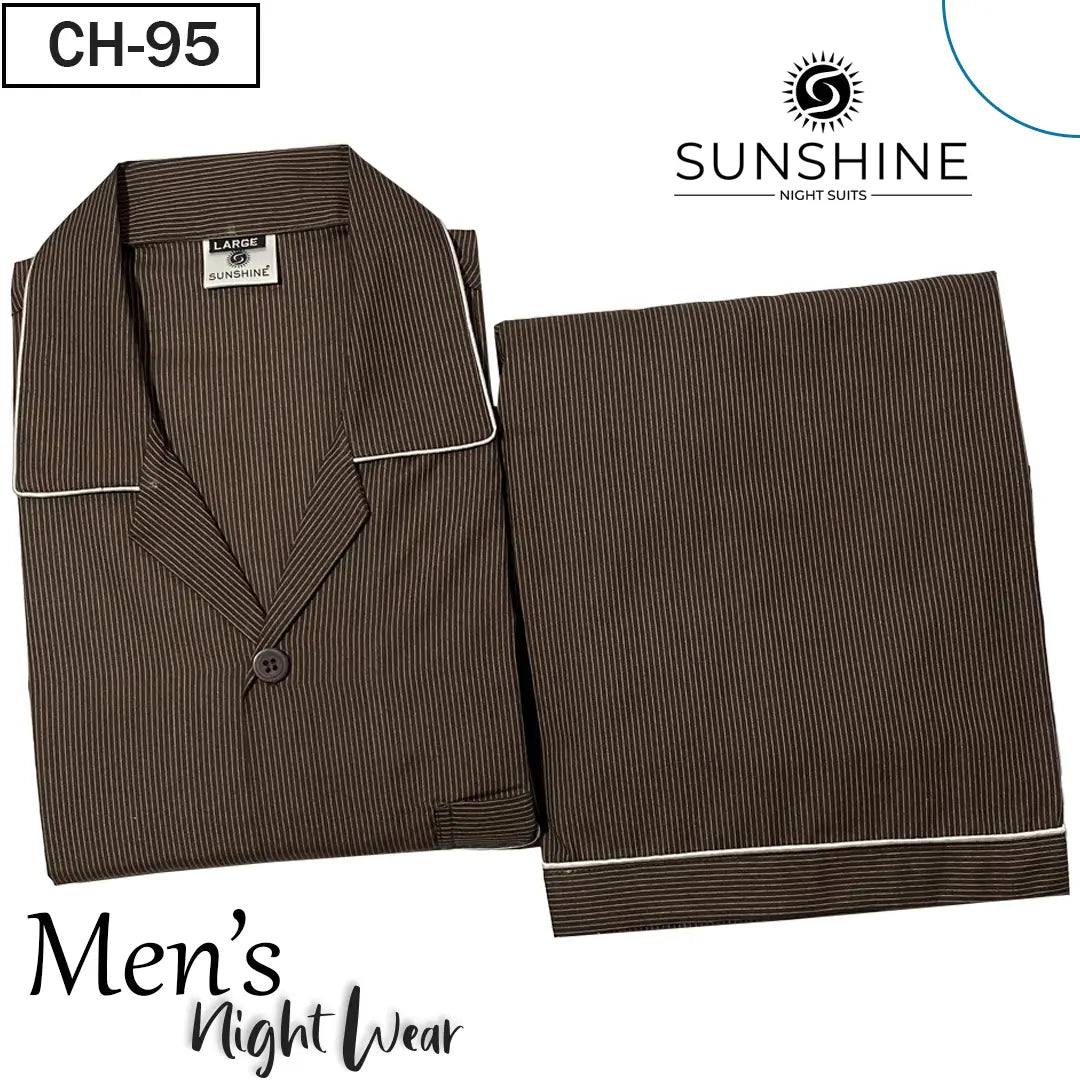 Brown Pin Stripe Night Suit – CH-095