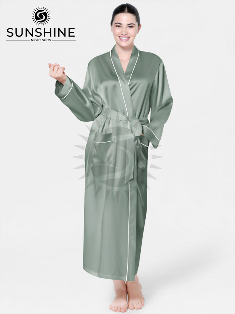 Long Mulberry Silk Gown Cambridge