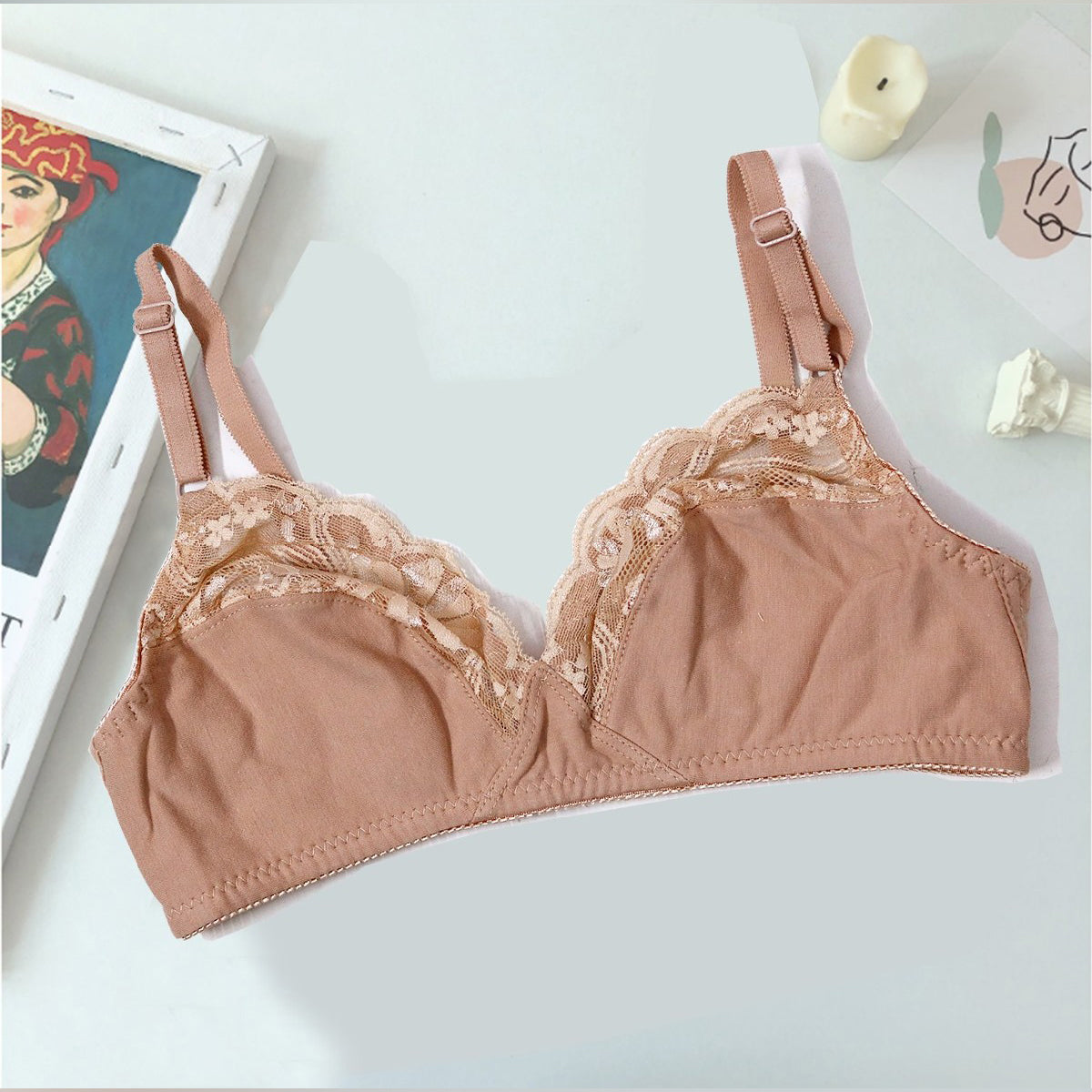 Wild Gentle-001 Non Padded & Non-Wired Cotton Full Cover Bra.