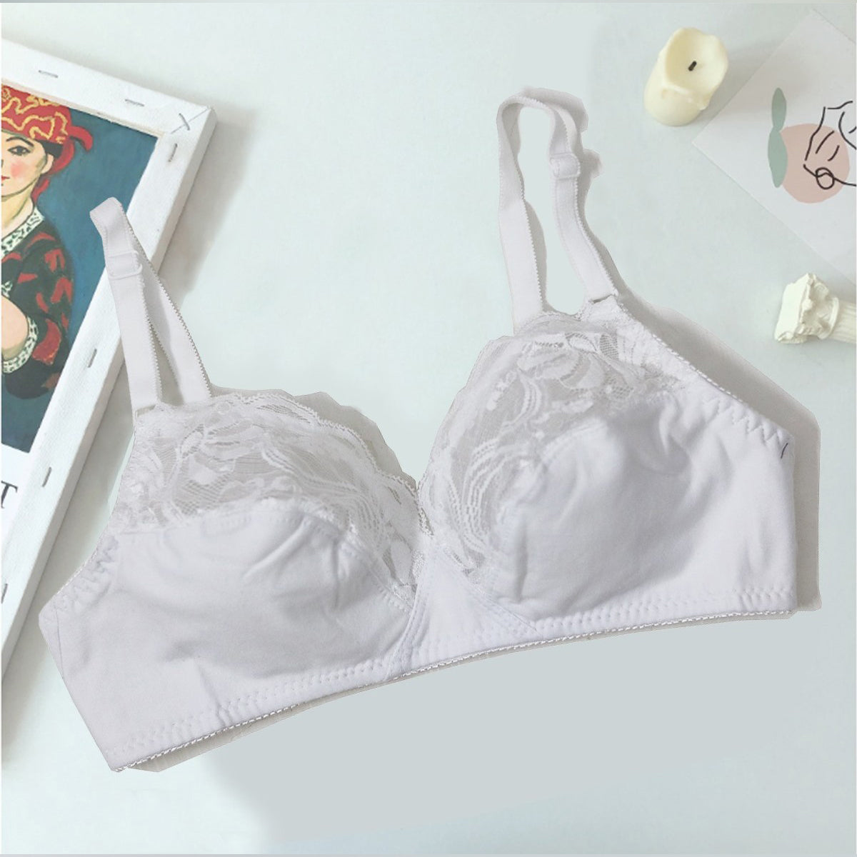 Wild Gentle-001 Non Padded & Non-Wired Cotton Full Cover Bra.