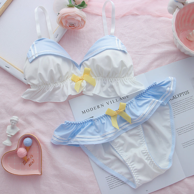High Quality Sailor Moon Style Cute Bra and Pantie Set Bralette Lingerie  2004