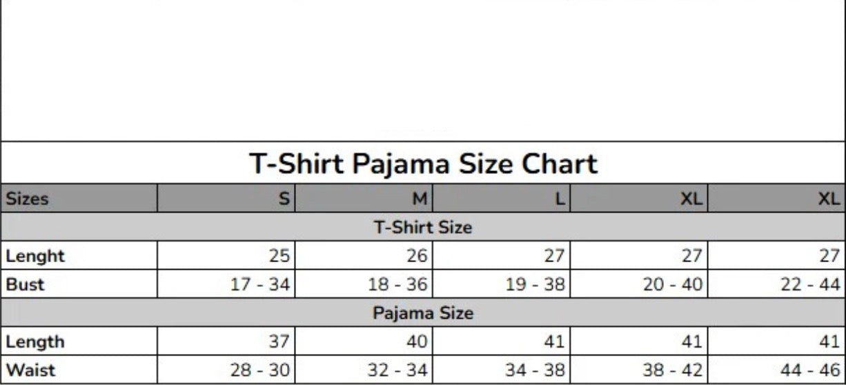 Navy Blue BTS Print T-Shirt Pajama Set For Ladies PJ-05