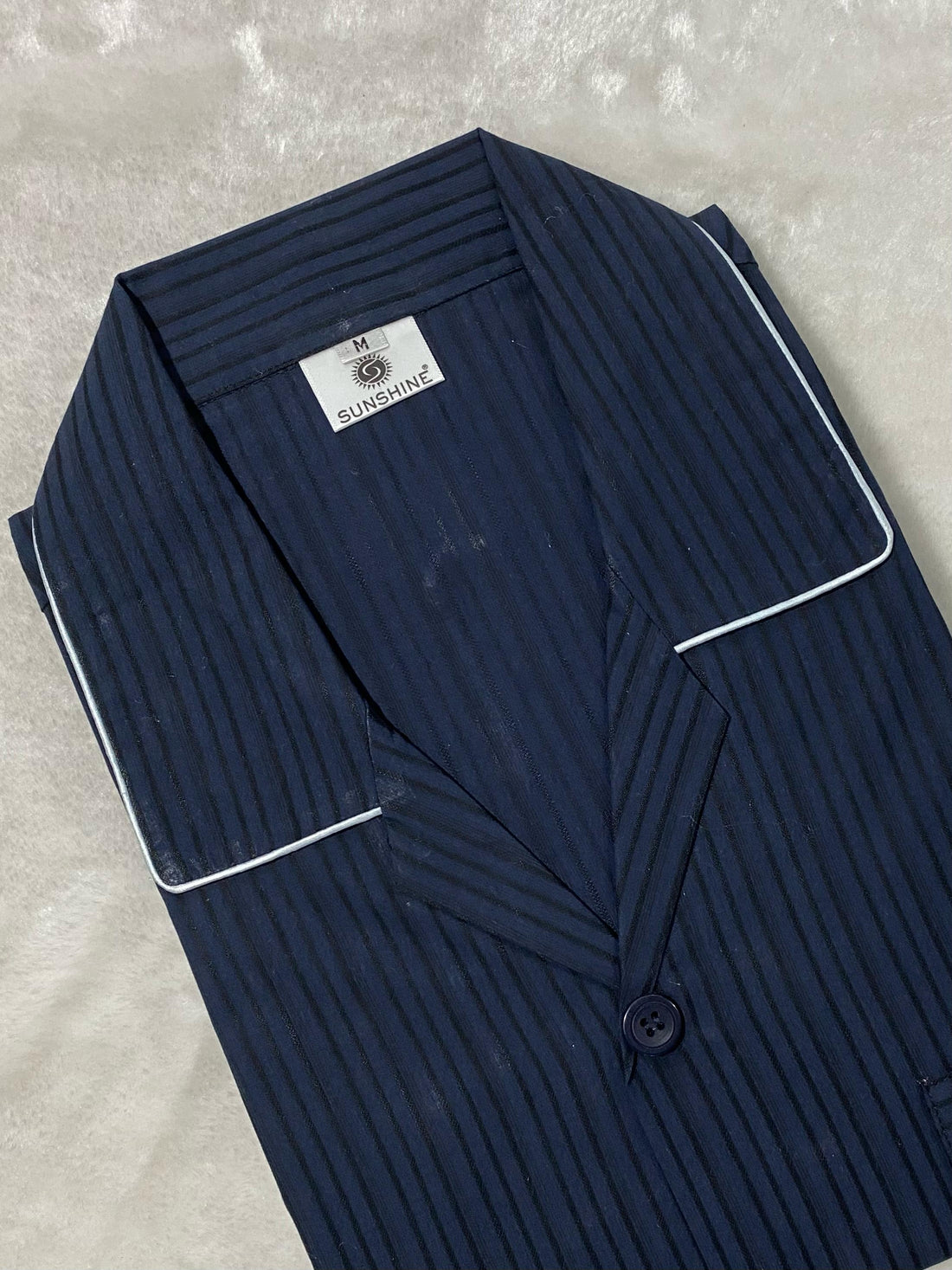 Dark Blue Stripe 100% Cotton Night Suit – MCN-45