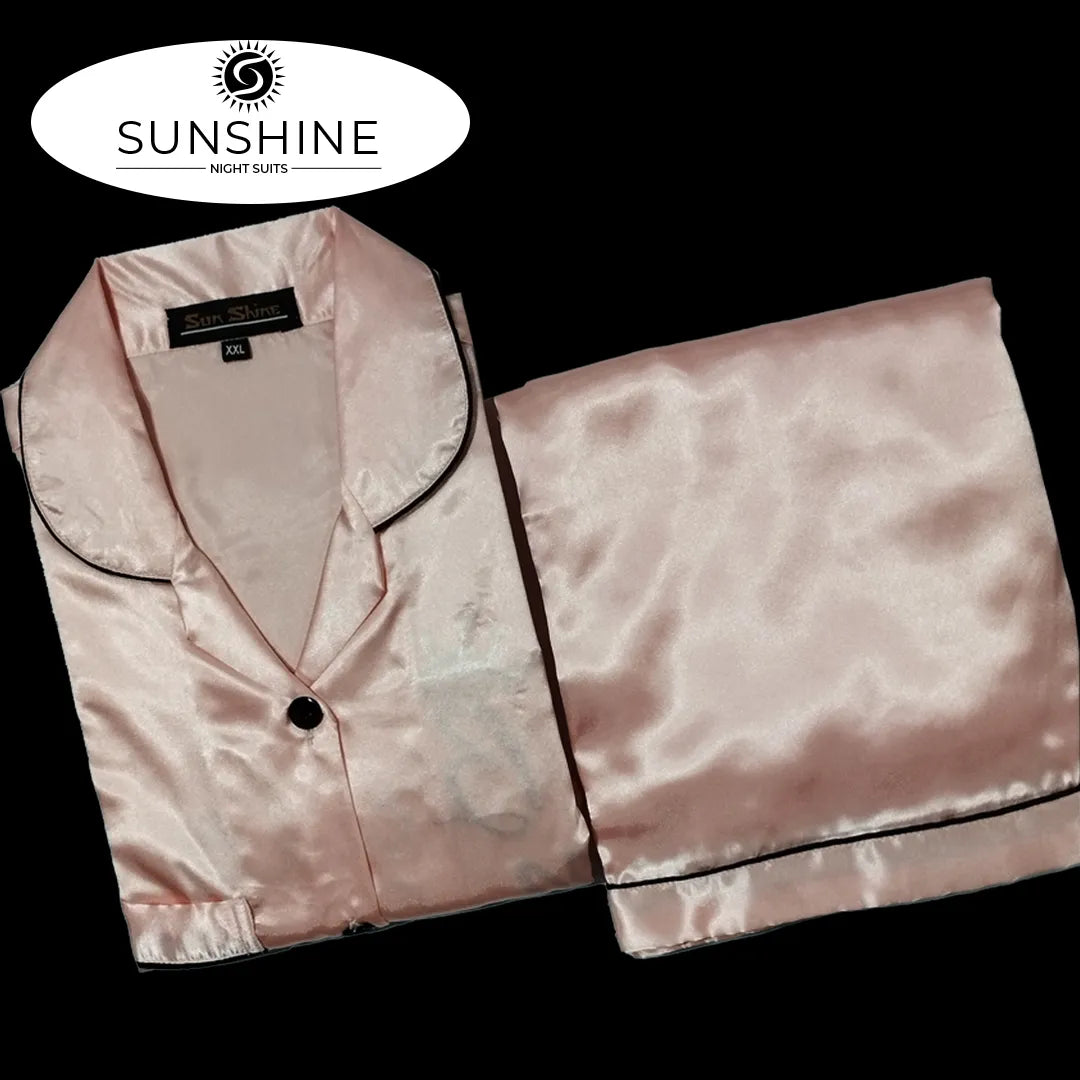 Peach Silk Pajamas For Women
