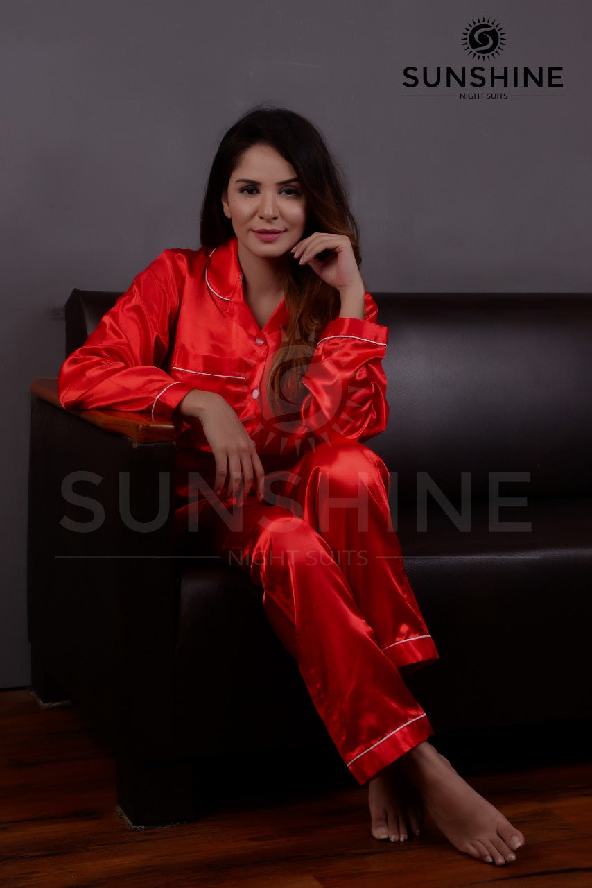 Red Silk Pajamas For Women