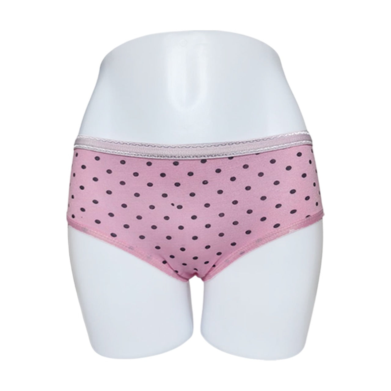 Budget Pack Of 5 Comfortable Polka Dotted Cotton Brief Women Seamless Underwear Panties 3201