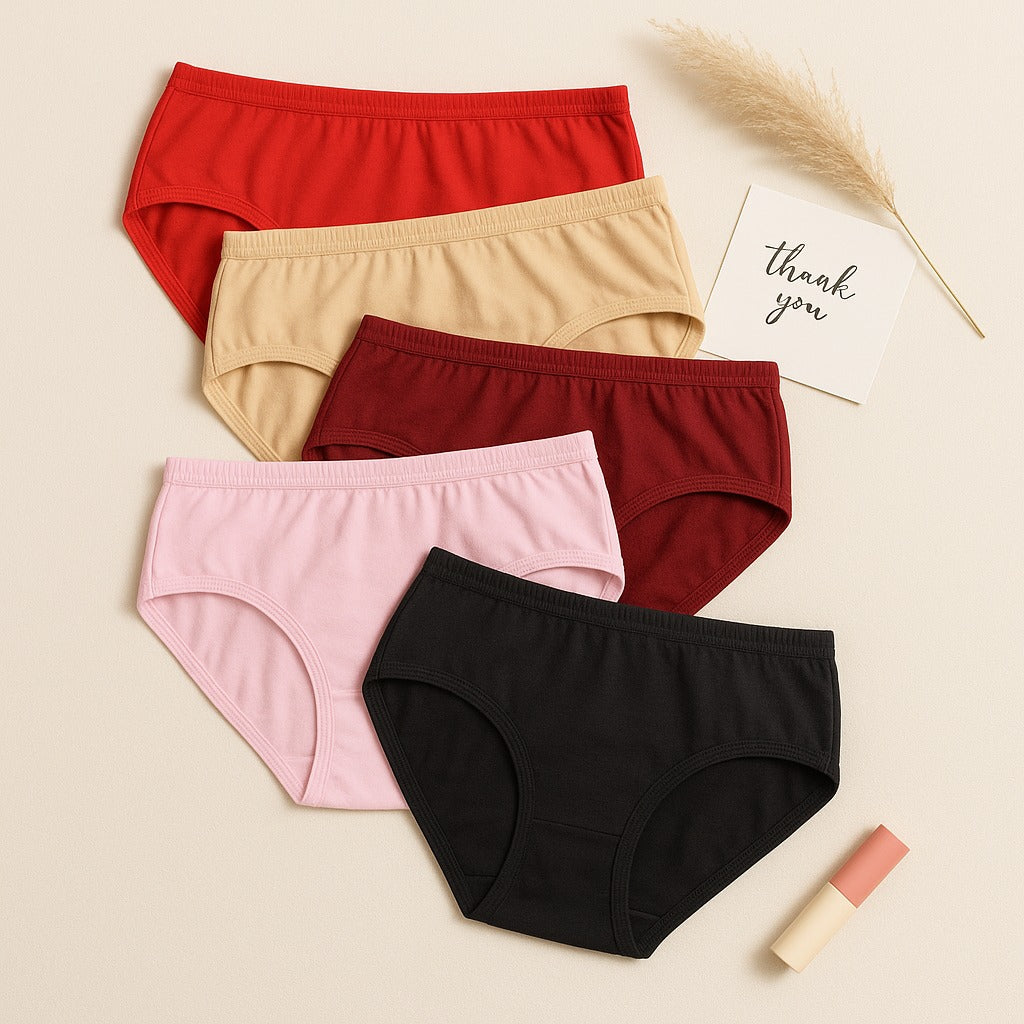 Budget Pack Comfortable Cotton Brief Women Seamless Underwear Panties