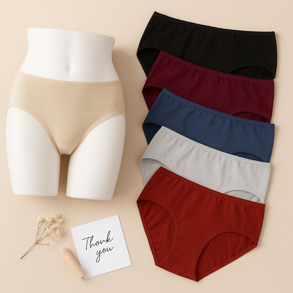 Combo Of 3 Plain 100% Cotton Panties For Women 517
