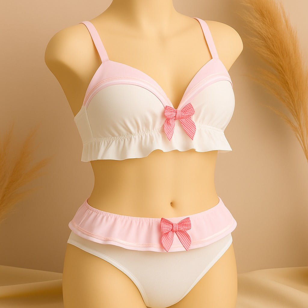 High Quality Sailor Moon Style Cute Bra and Pantie Set Bralette Lingerie  2004