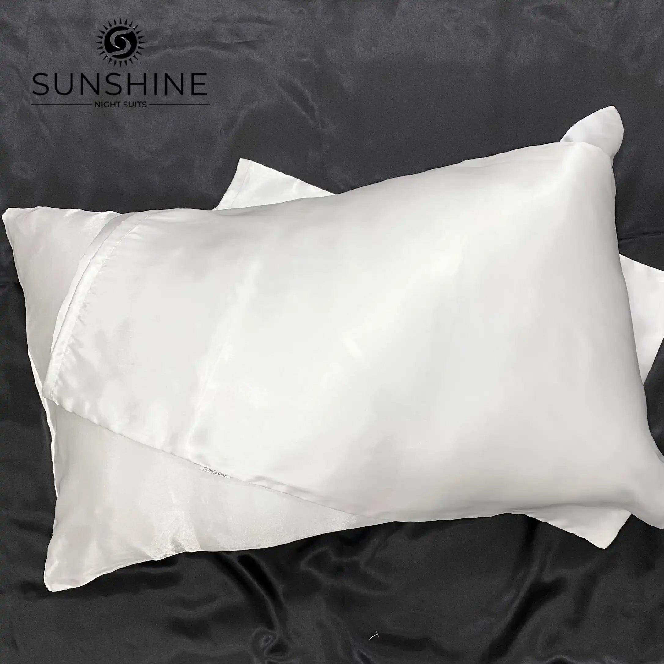 White Silk Satin Pillowcase