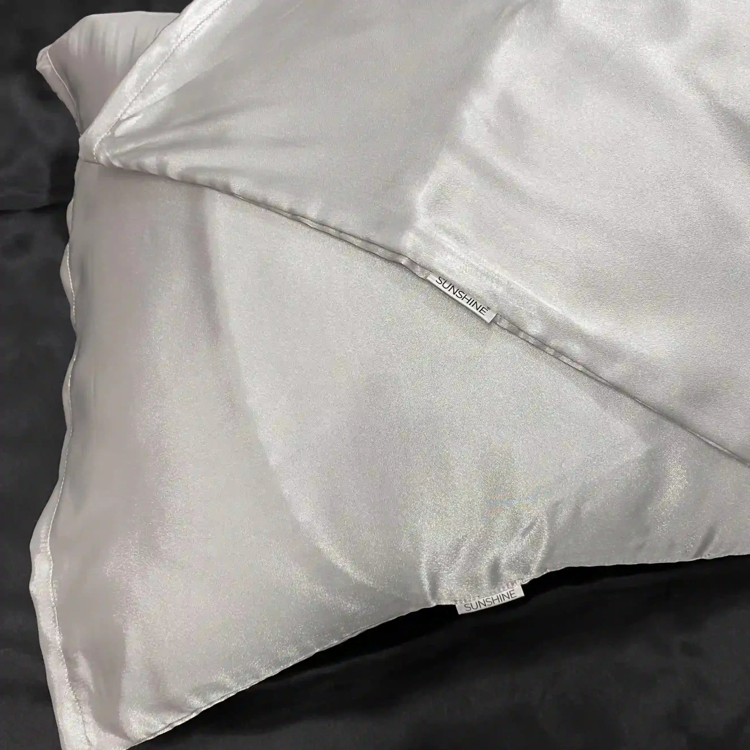 White Silk Satin Pillowcase