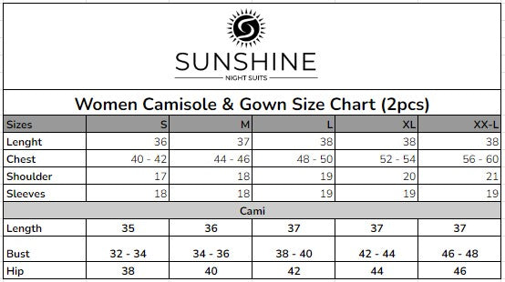 Maroon Silk 2pcs Camisole & Gown Set