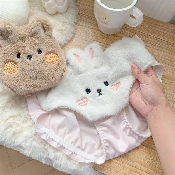 Undergarments New High Quality Sexy Cute Anime Soft Plush Design bra underwear Japanese cartoon rabbit underwear Bra & Panty Set 582