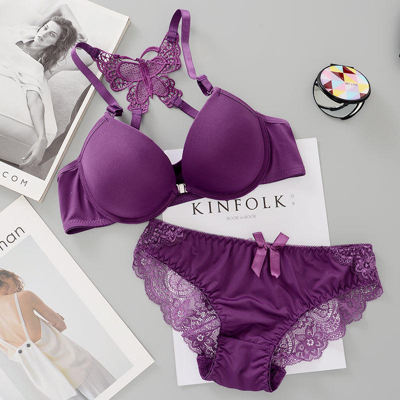 Shezaib Front Open Butterfly Back Push Up Bra & Panty Set 288