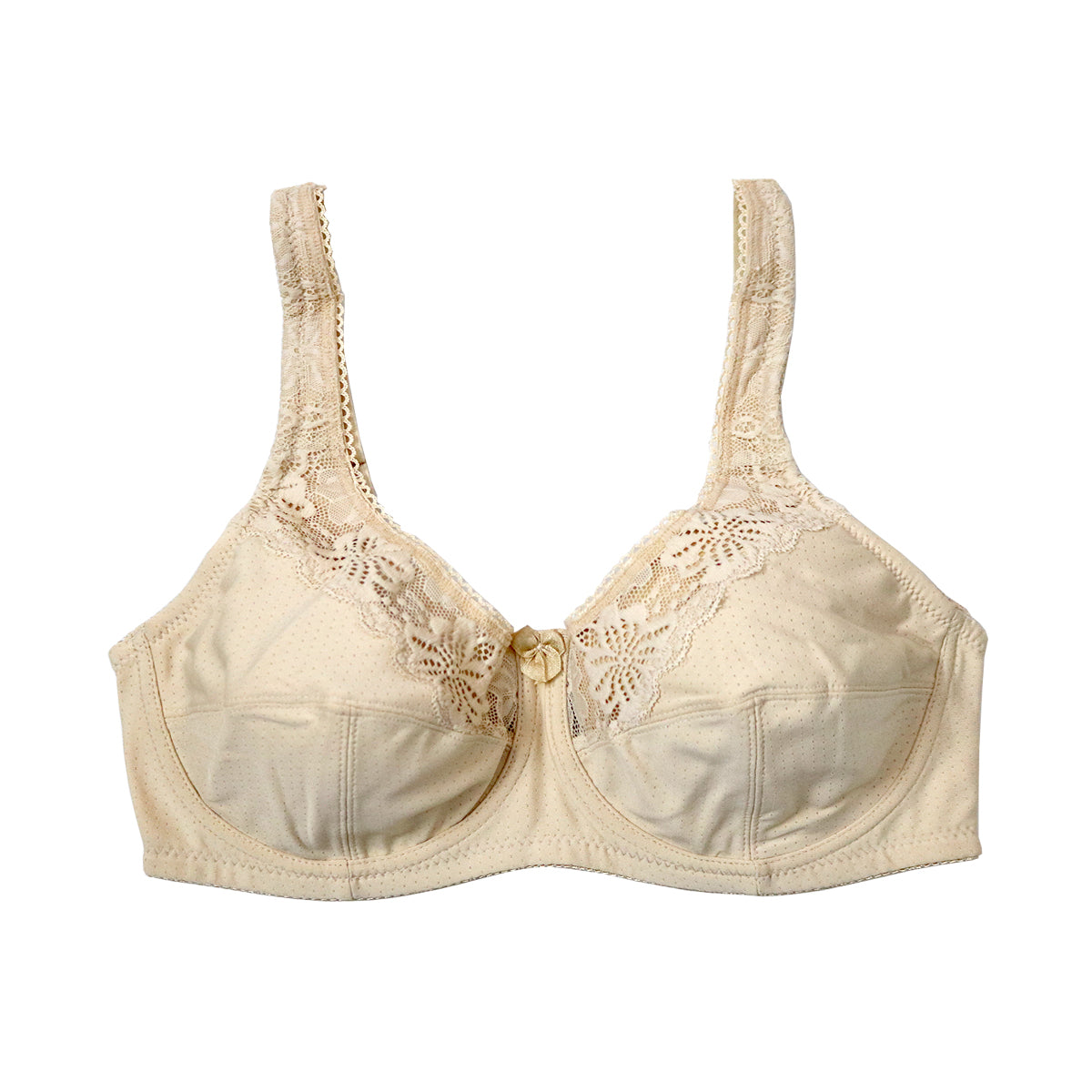 Non-padded Wired Double Layered Cup Adjustable Straps Soft And Comfortable Casual Plus Size Bra 2689